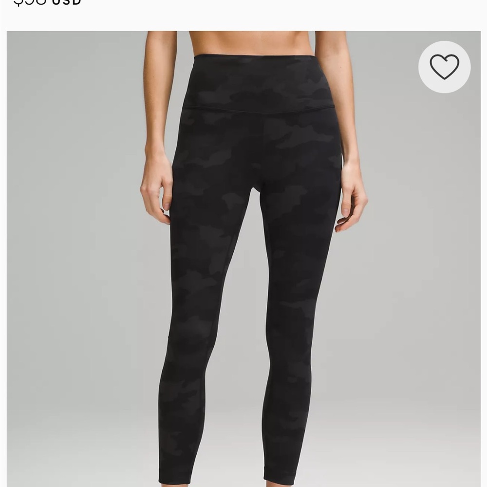 black camo print lulu leggings